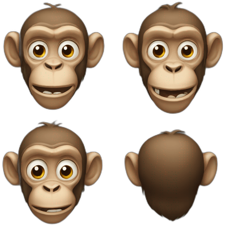 2 crazy monkeys emoji