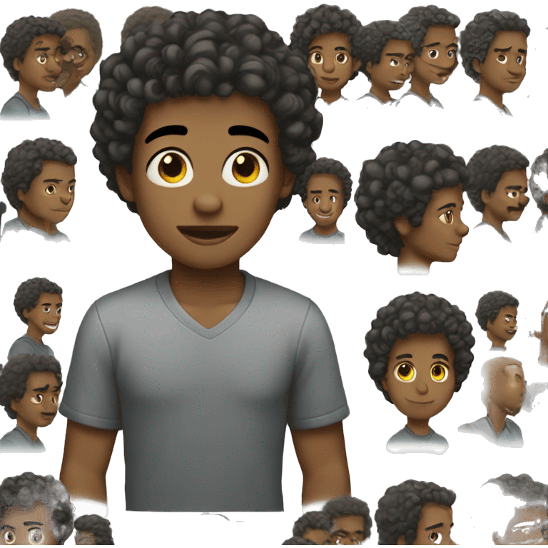 A young Black man with short curly hair. emoji