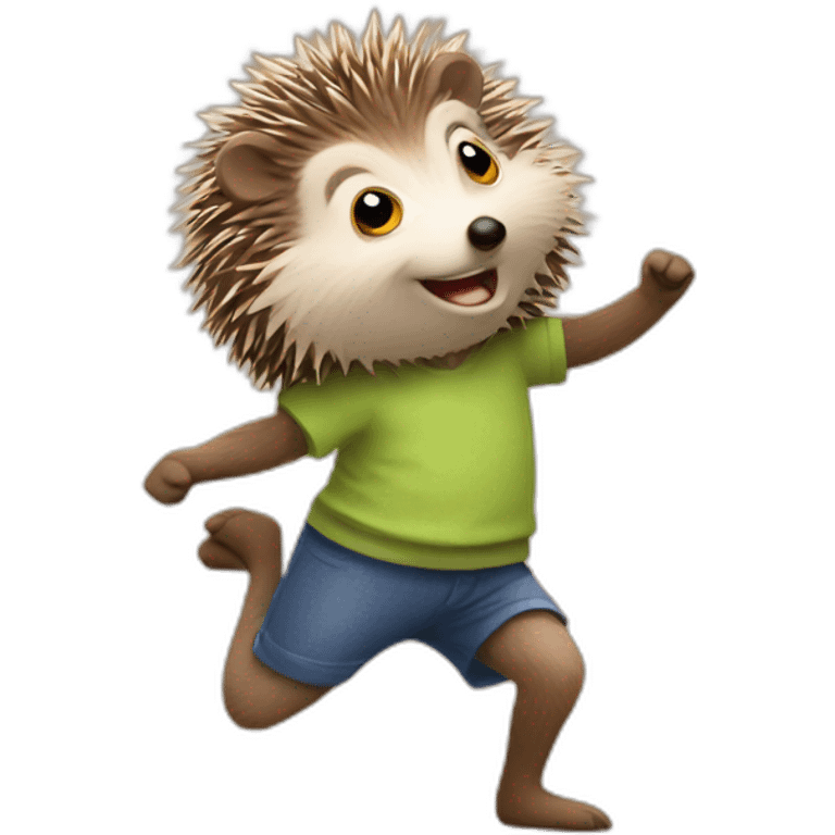 Dancing hedgehog emoji