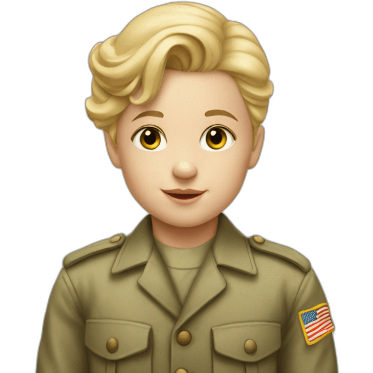 blonde hair young child WWII no uniform emoji