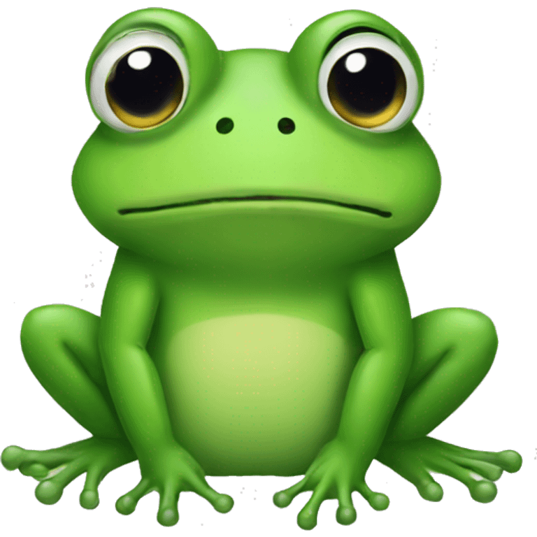 A very sad frog emoji