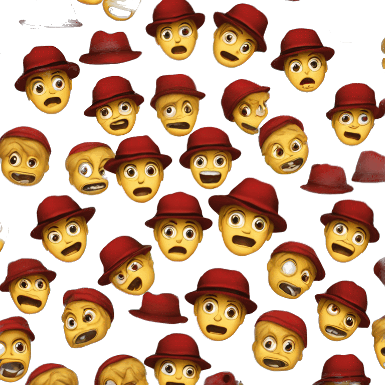 boy with hat red scared flashlight spooky haunted horror for emoji