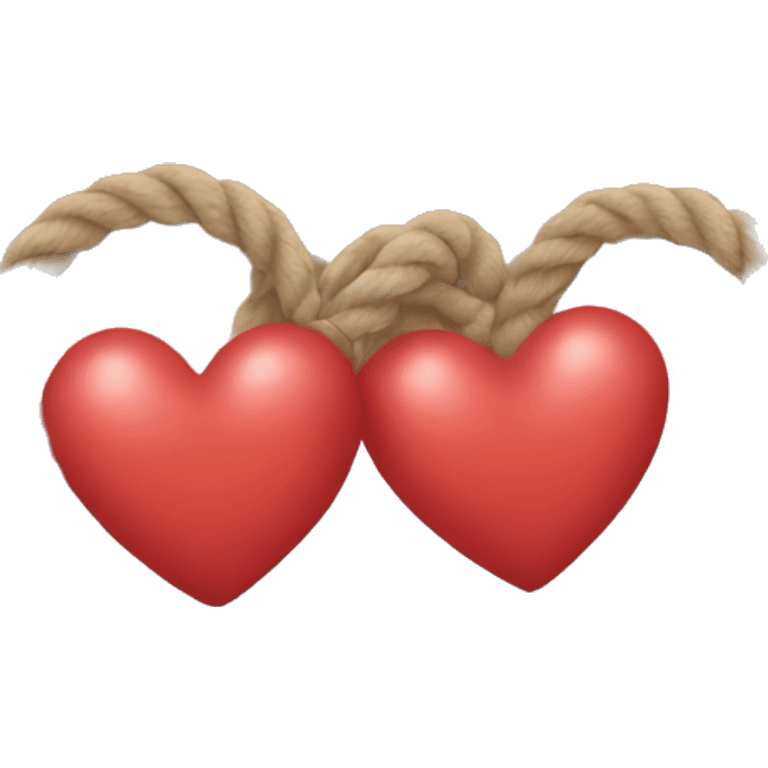 two rope hearts emoji