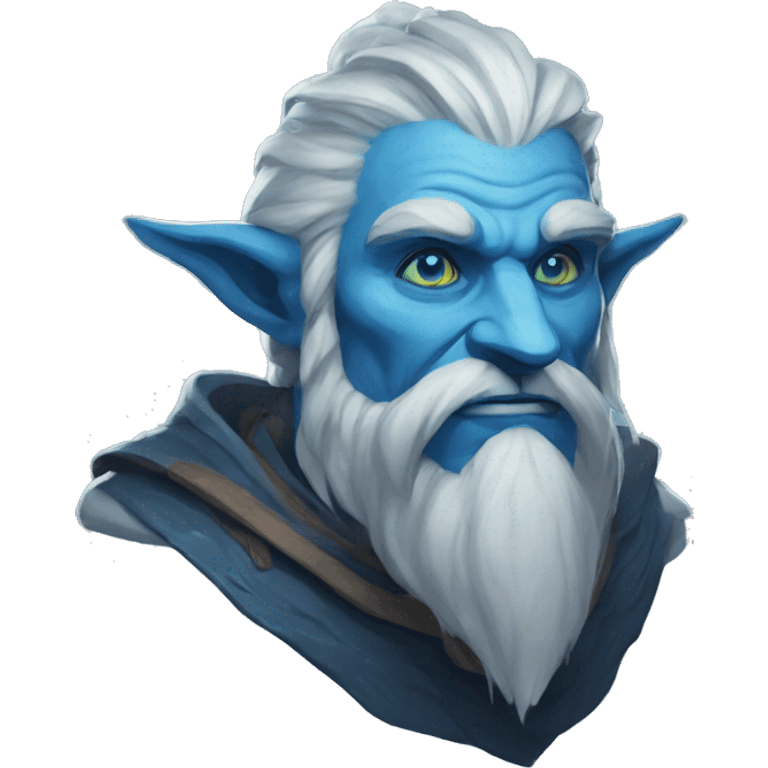 smug firbolg spectral giant blue emoji