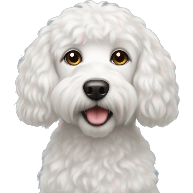 white dog pudel emoji