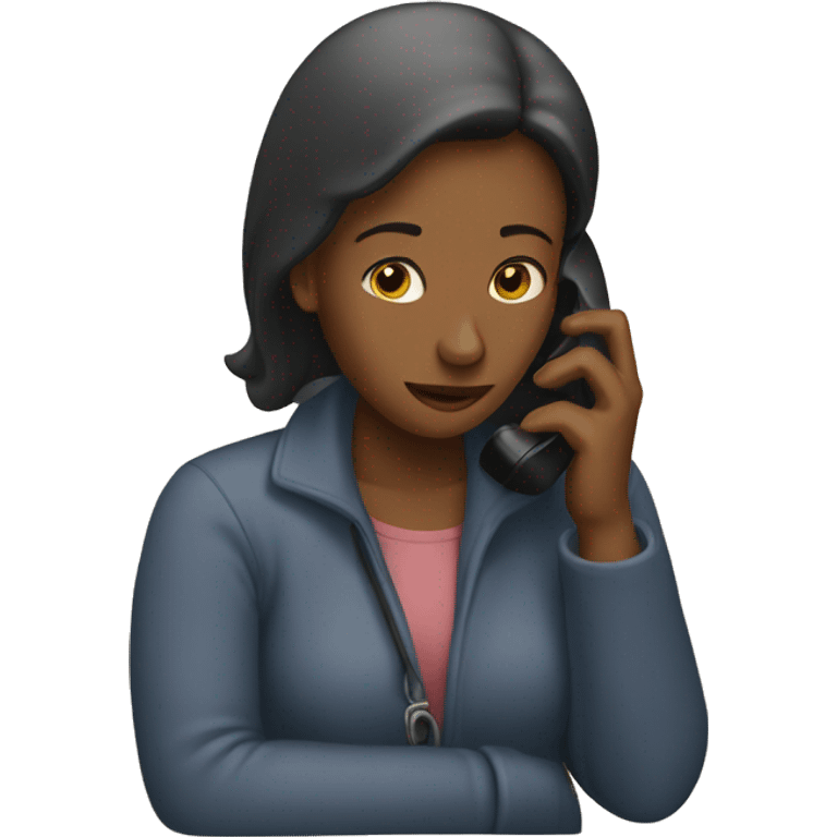 lonely woman on phone emoji