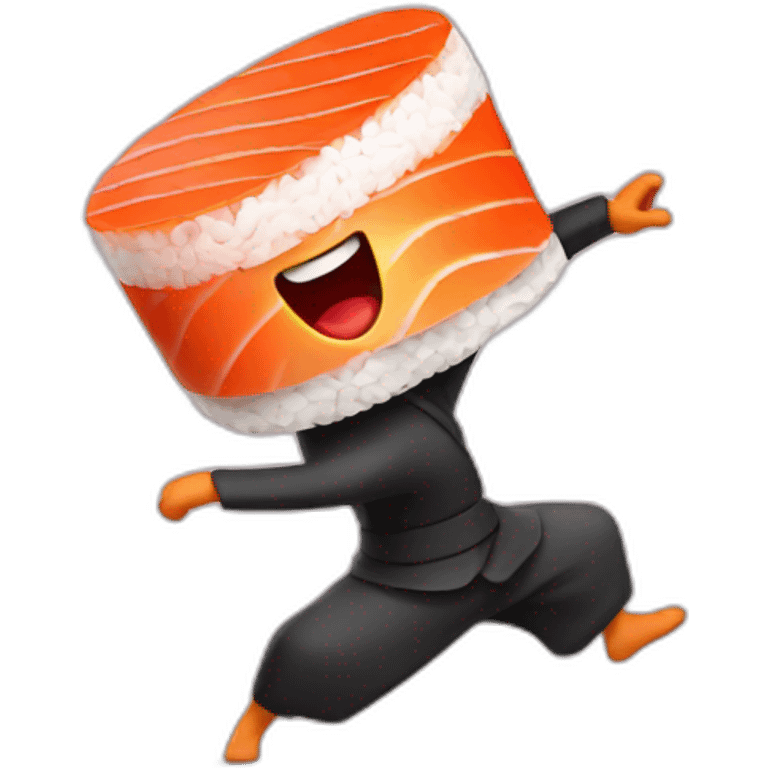 Dancing sushi emoji