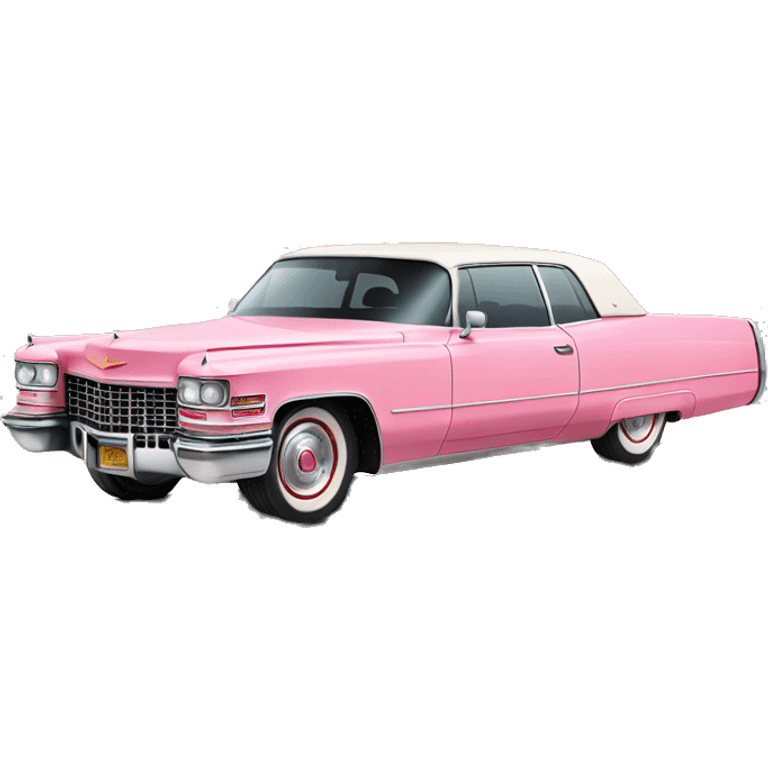 A pink Cadillac  emoji