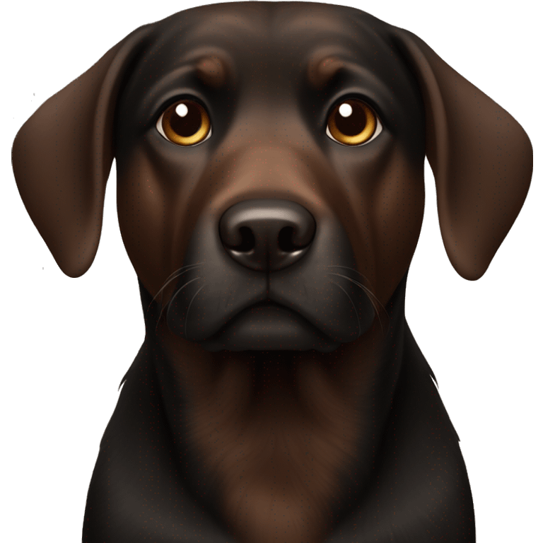 Black Brown dog emoji