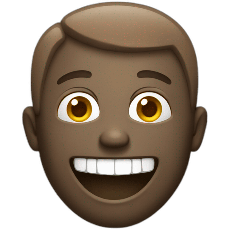 man laughing with dirt emoji