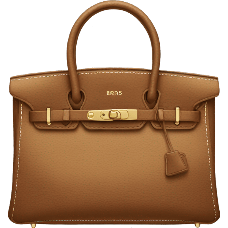 Birkin bag brown emoji