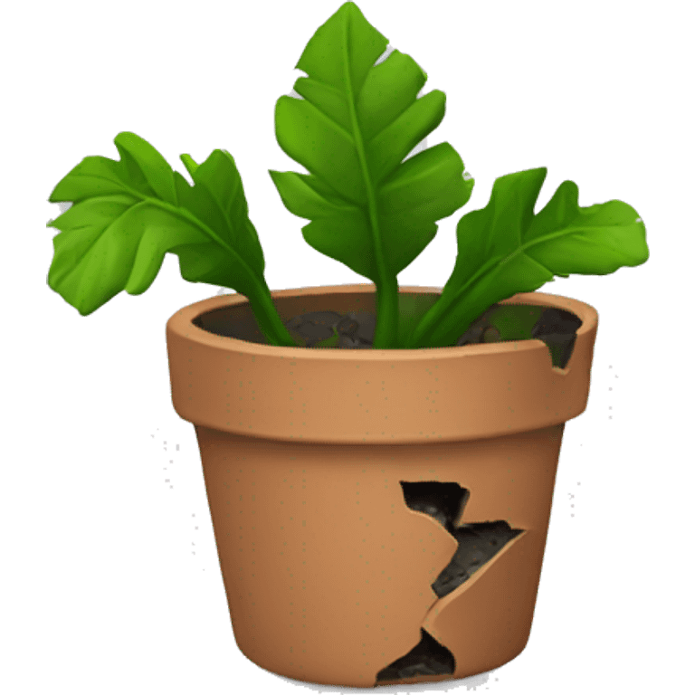 Smashed plant pot emoji