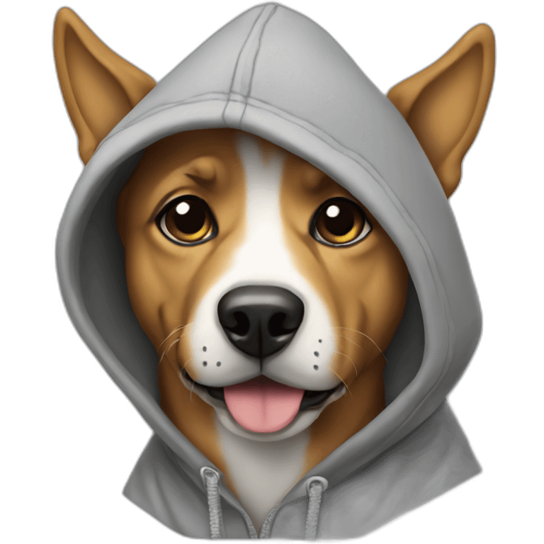 Dog wearing a hoodie  emoji