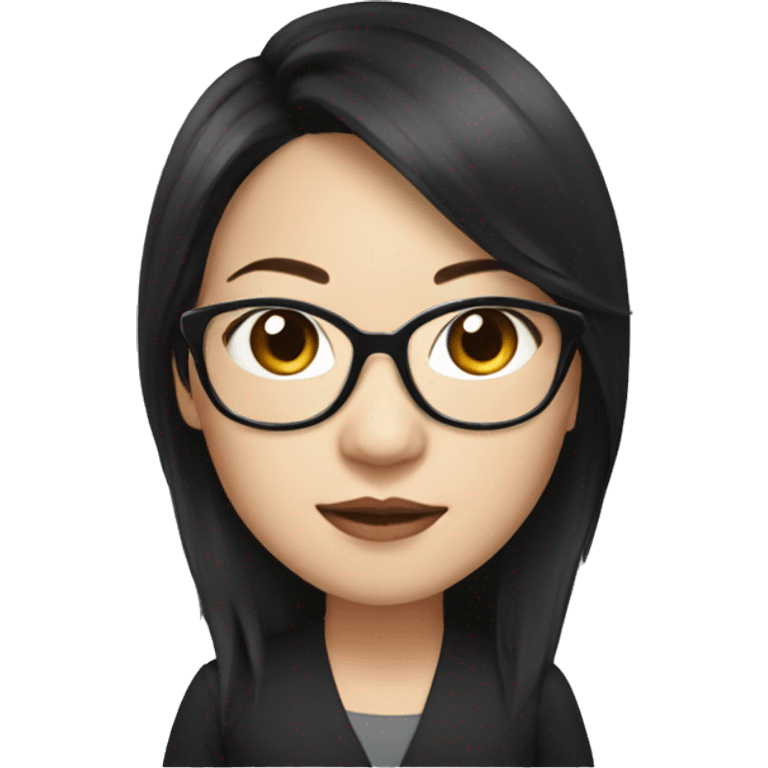 Whitney Lau, dark hair, chinese, woman with glasses emoji