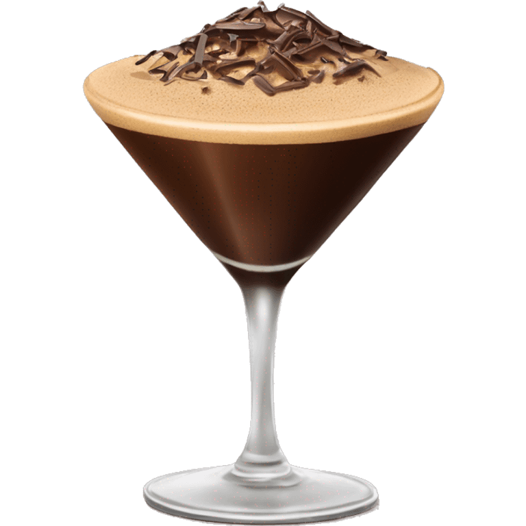 Espresso martini with chocolate shavings on top emoji