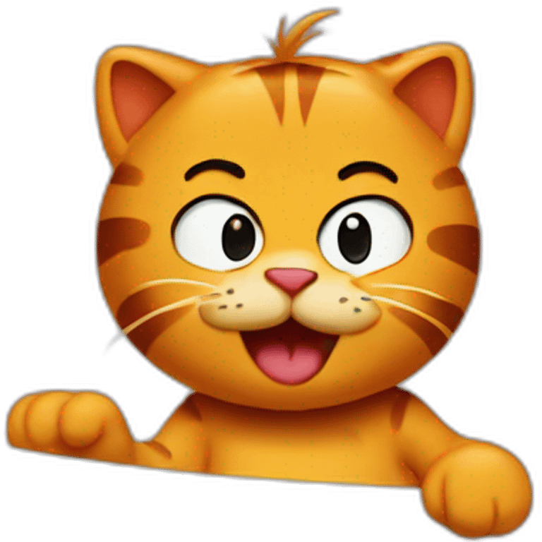 Garfield saying good morning  emoji