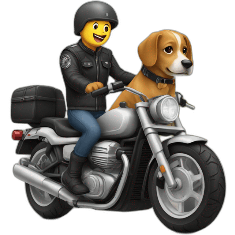 Motorrad mit Hund drauf emoji