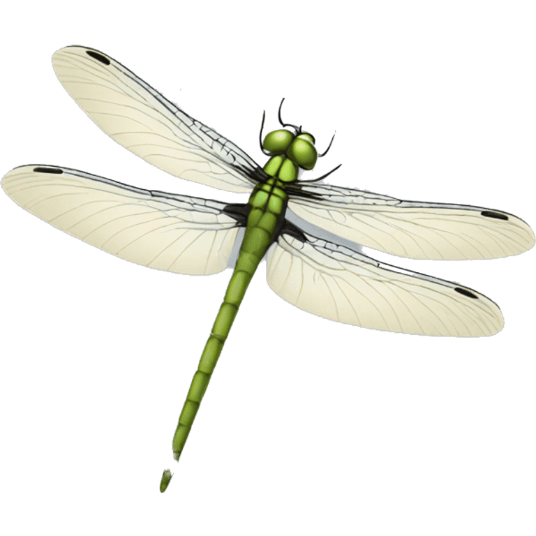 Dragonfly with simplicity down the tail emoji