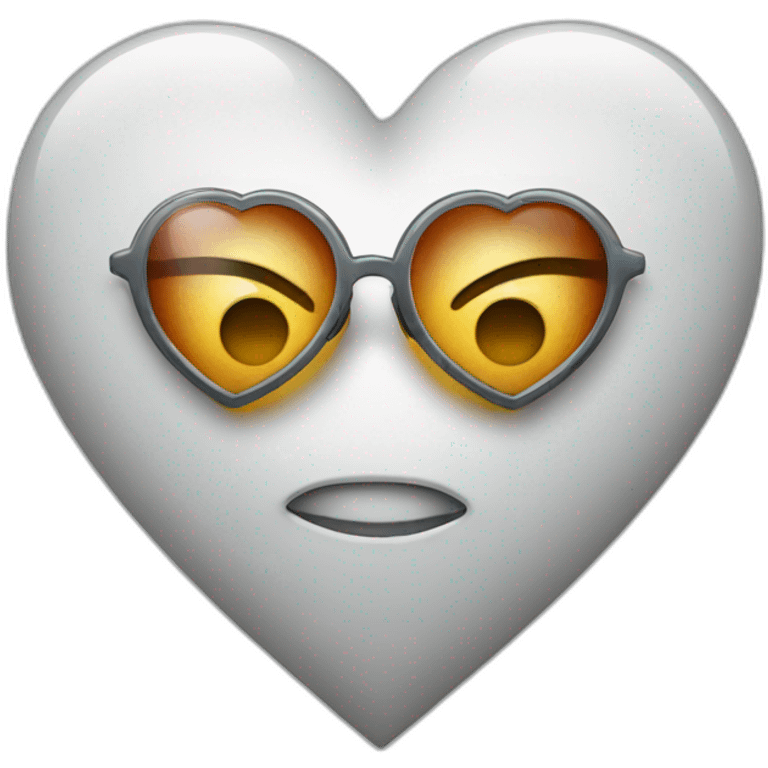 Heart wearing glasses emoji