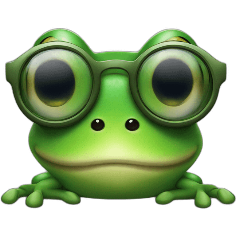 frog in glasses emoji