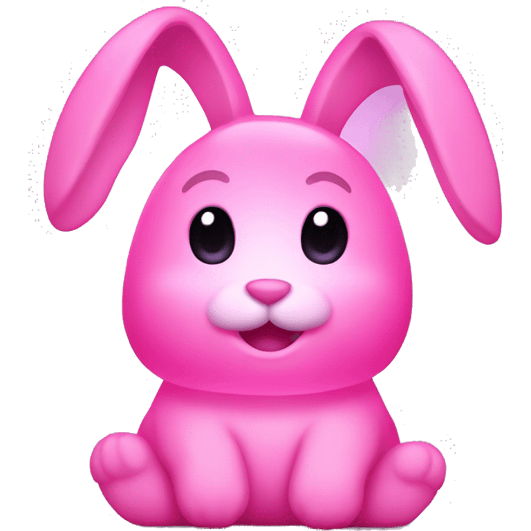 Glowing pink bunny emoji