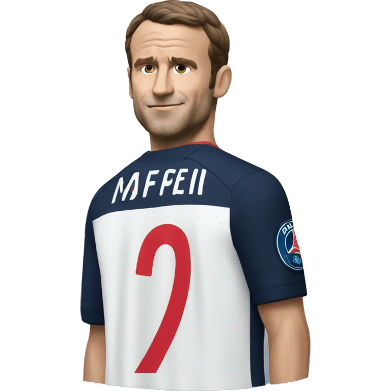 Macron with PSG Jersey emoji