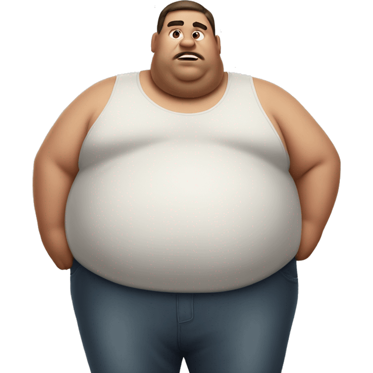 An extremely obese man emoji