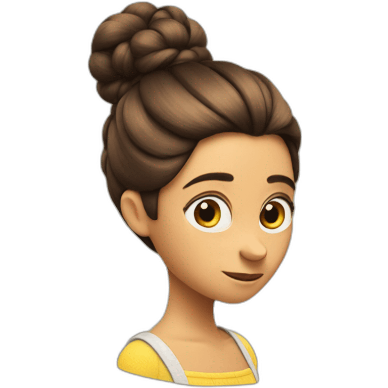 minions with brown chignon emoji