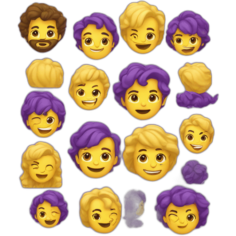 THE WEEKEND in yellow and violet colors emoji