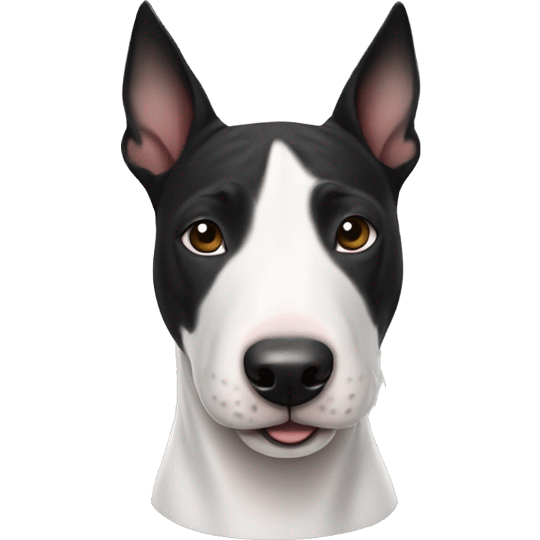 black and white bull terrier emoji