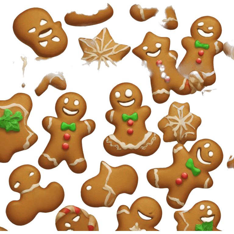 A platter of gingerbread cookies  emoji