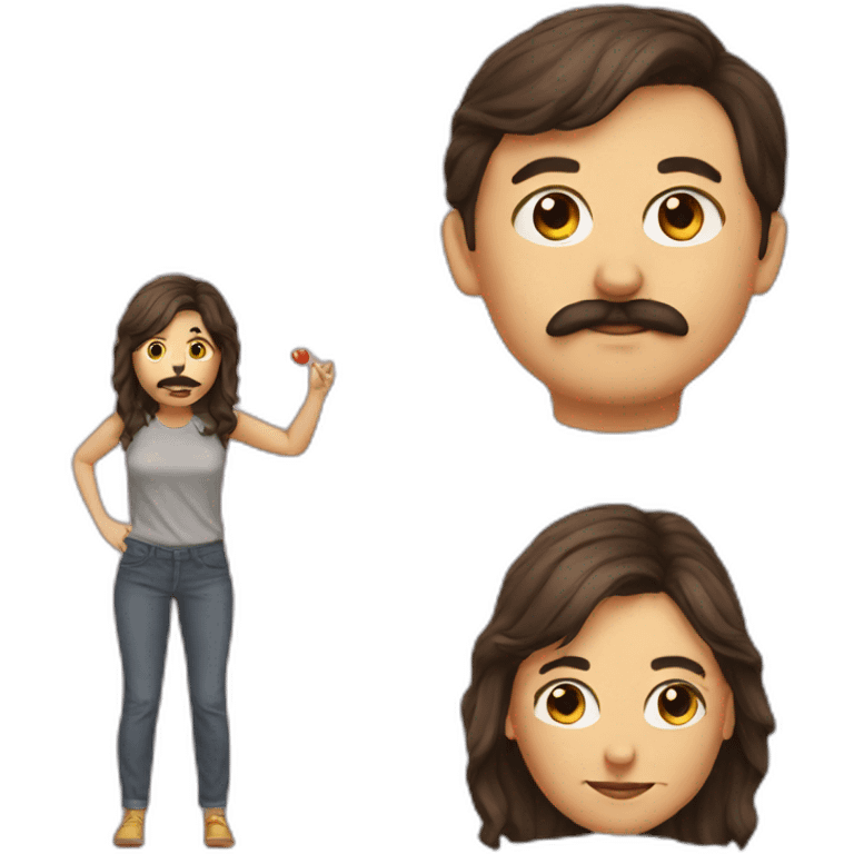 my wife made me grow a mustache emoji