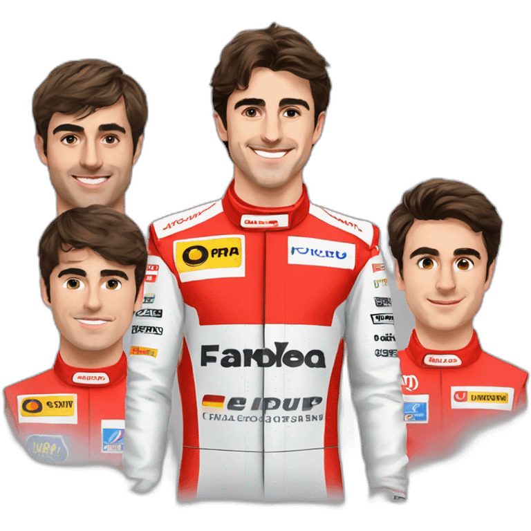 Charles Leclerc with Carlos Sainz emoji