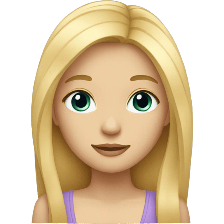 blonde girl with long hair emoji