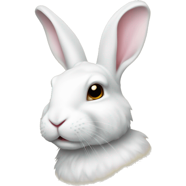 white rabbite, luxury style, gold border emoji