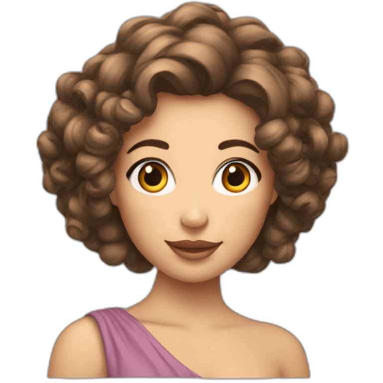 belle femme aux cheveux bouclés emoji