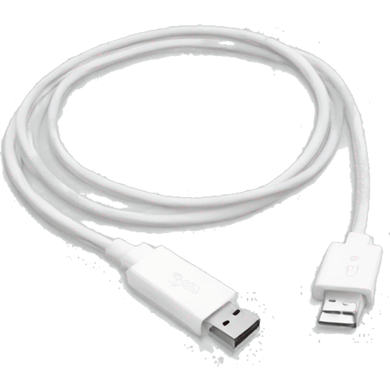 White usb cable emoji