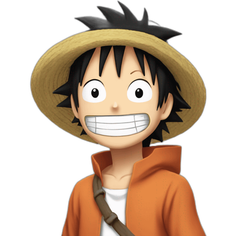 Luffy qui embrasse Naruto emoji