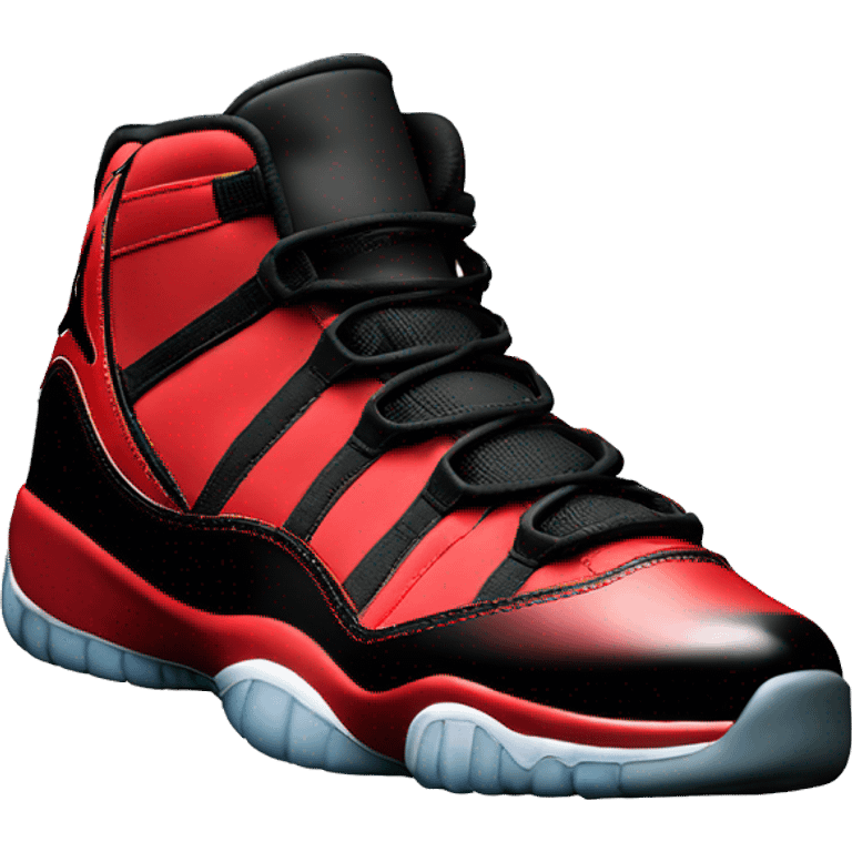 Emoji of Jordan xi shoes red and black color emoji