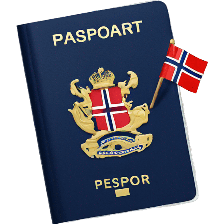 passport next to norwegian flag emoji