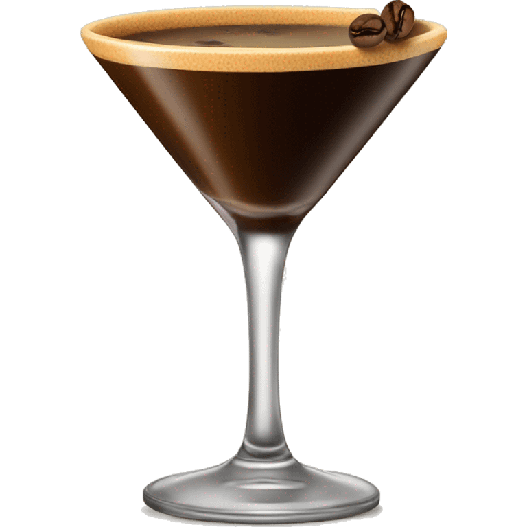 Espresso Martini with three coffee beans on top emoji