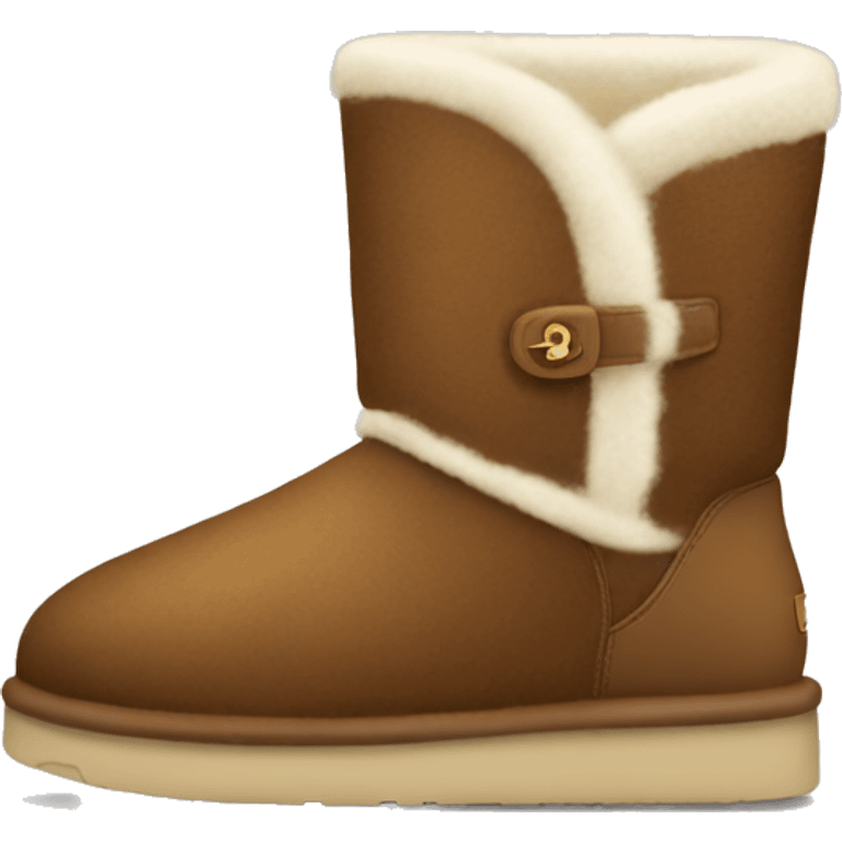 brown uggs with cream fur emoji