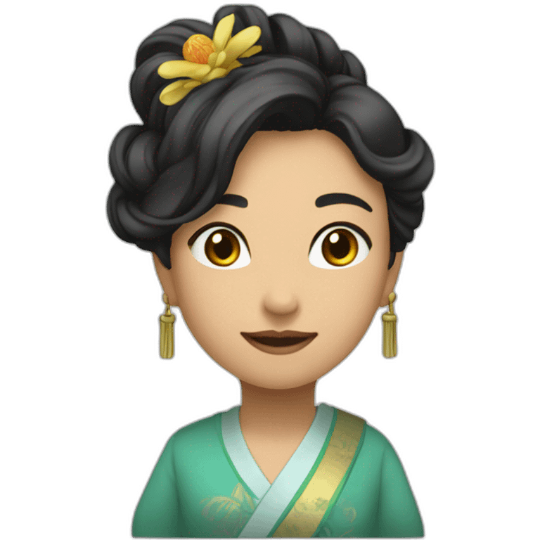 韓国人女性・ロングヘア・黒髪 emoji