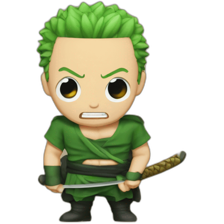 Zoro qui mange un burgeur emoji