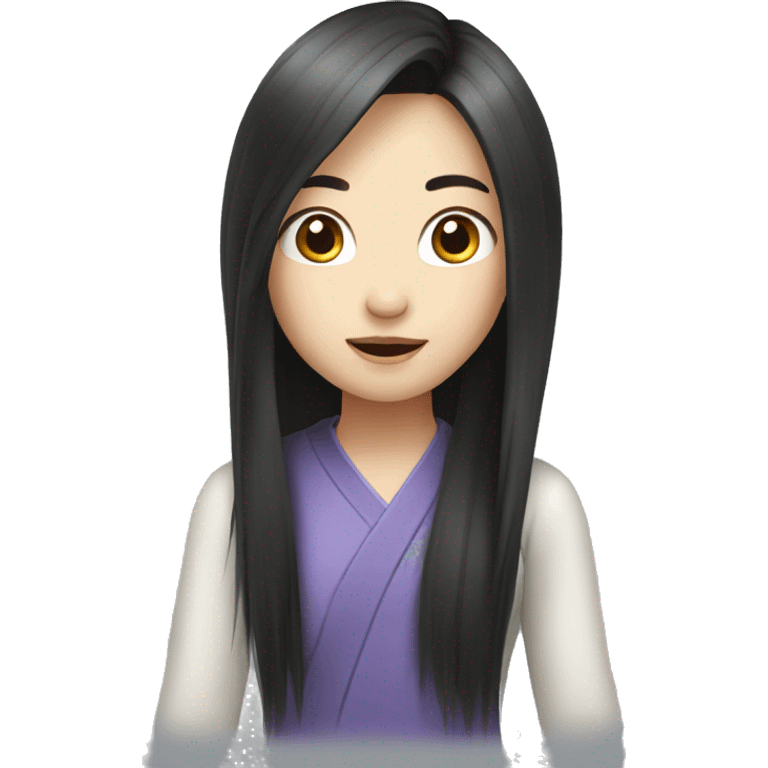 Long hair chinese girl emoji