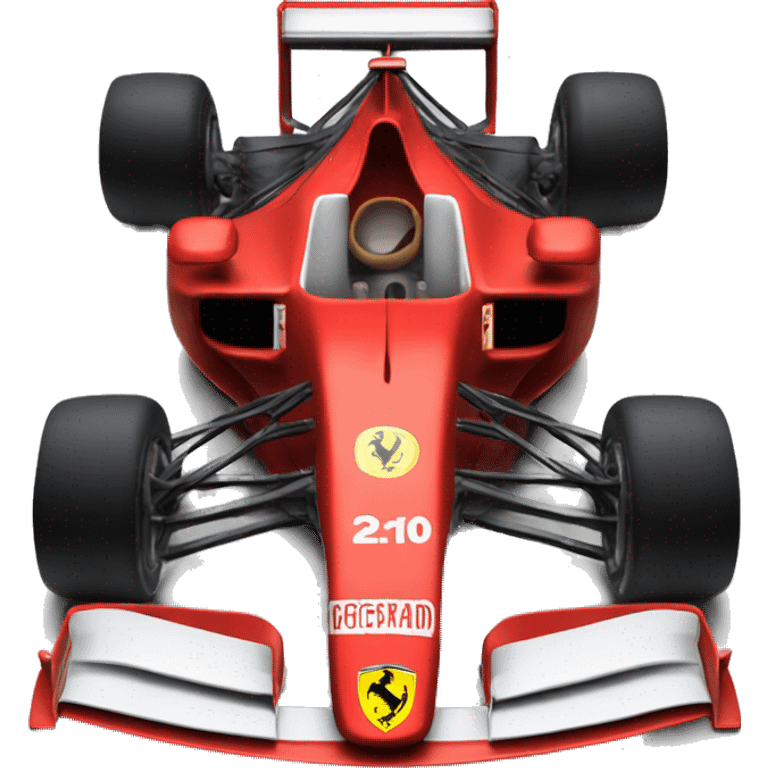 Red Ferrari F1 Car with a V10 Engine emoji