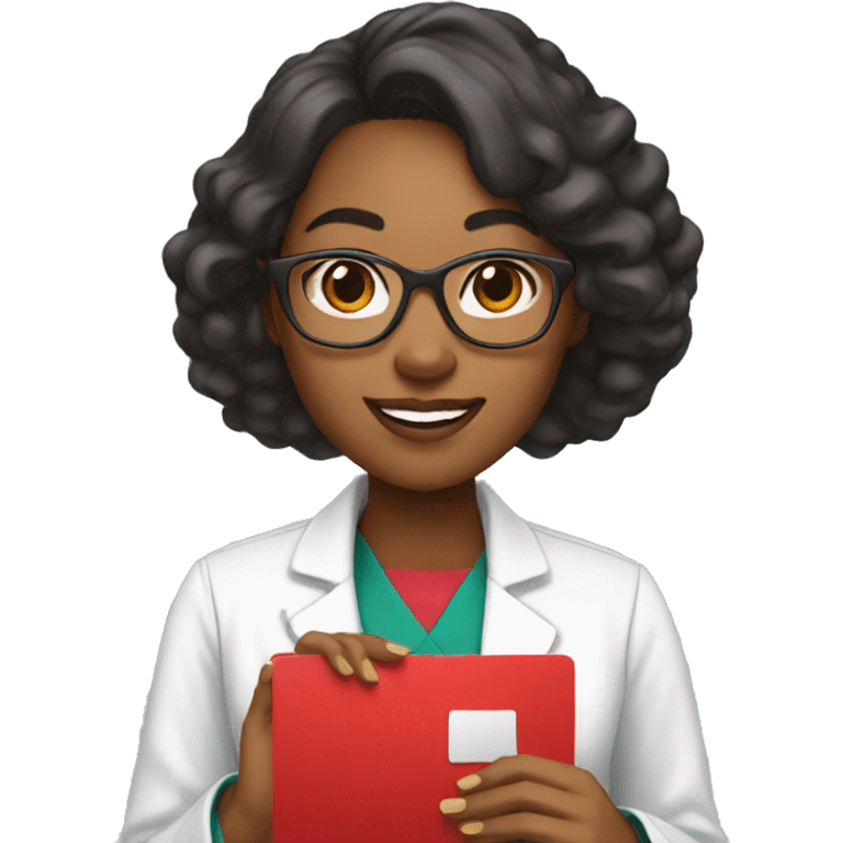 stanford physician asian black woman giving viewer a red card emoji