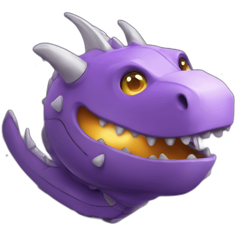 Cute purpledragon starship Orient to the moon emoji