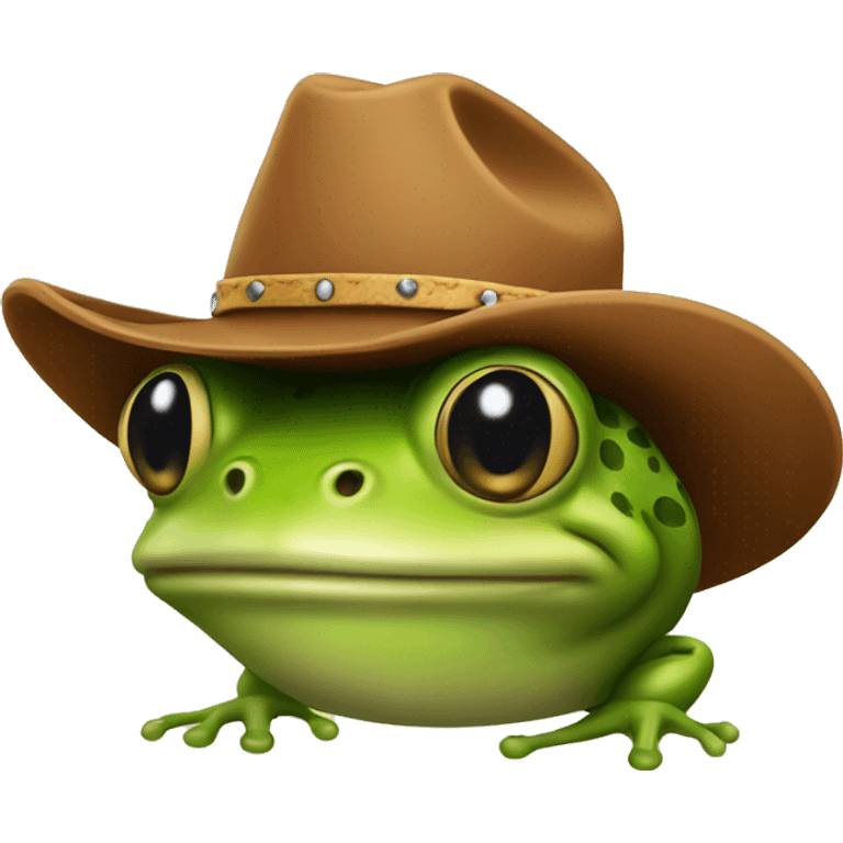 Frog with cowboy hat emoji