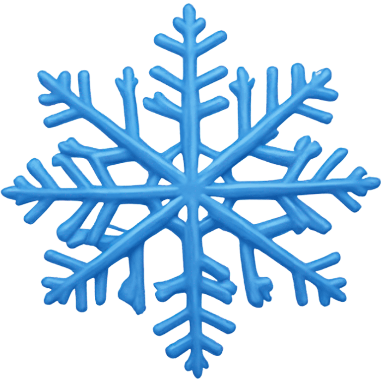 Beautiful blue snowflake emoji